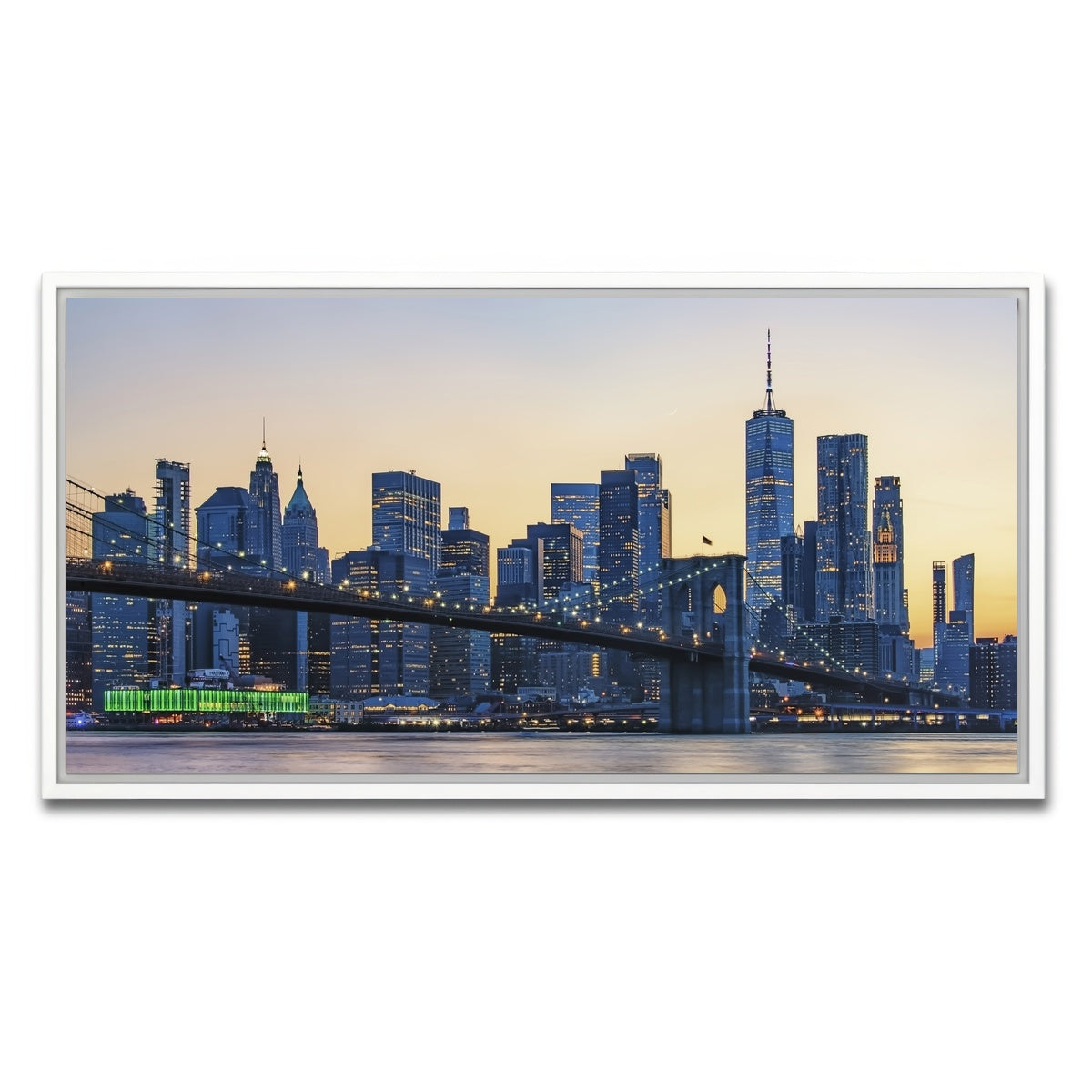 AUTO-MOCKUP WHITE | New York Sunset | 1 Piece | White Framed Canvas | group=2x1