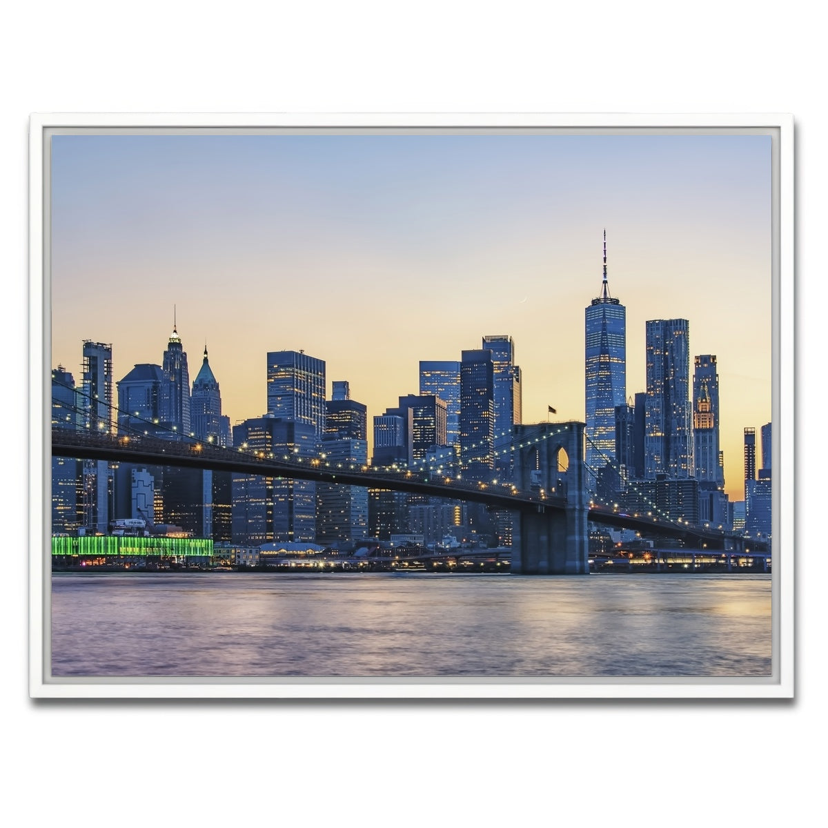 AUTO-MOCKUP WHITE | New York Sunset | 1 Piece | White Framed Canvas | group=4x3