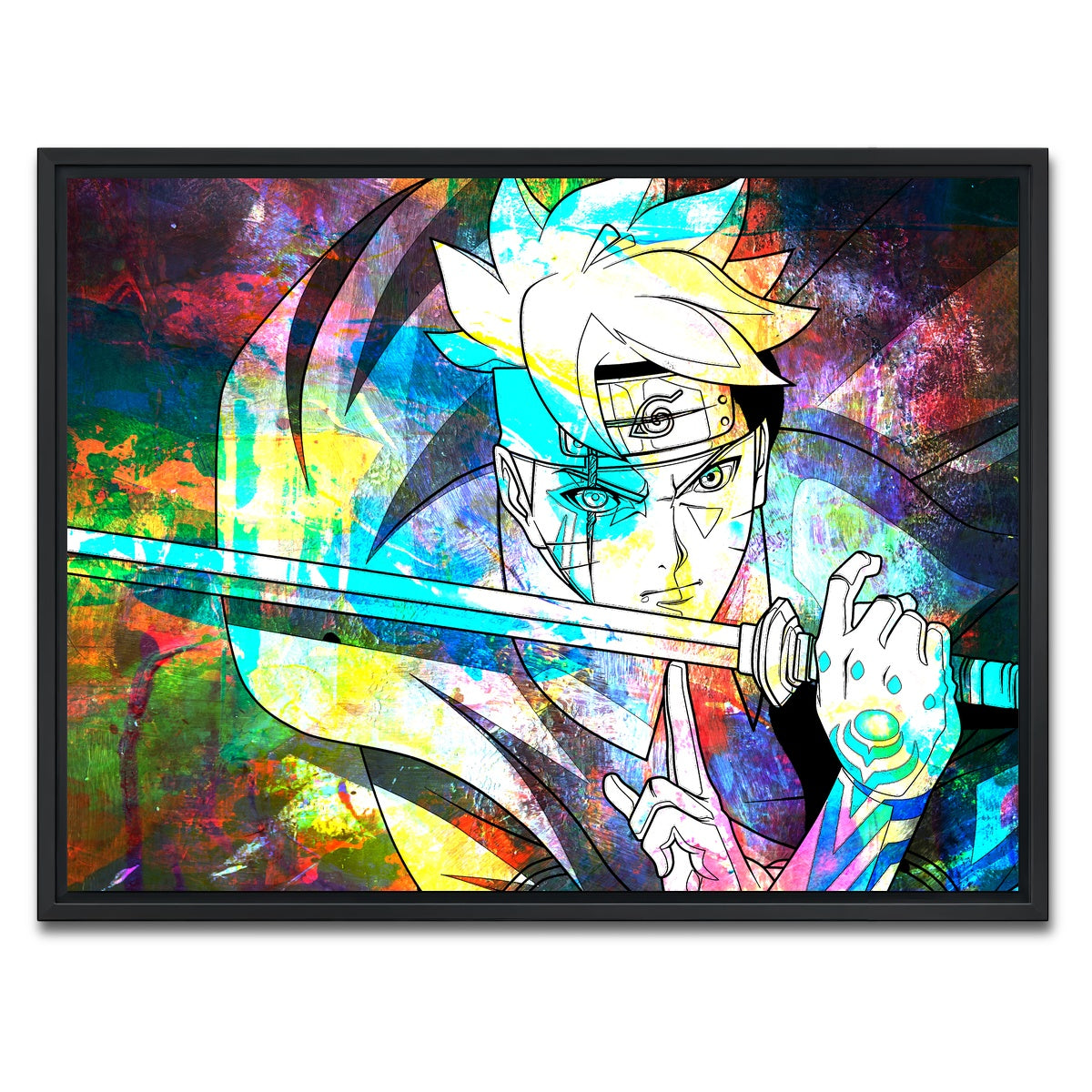 AUTO-MOCKUP WHITE | Next Generations Katana | 1 Piece | Black Framed Canvas | group=4x3