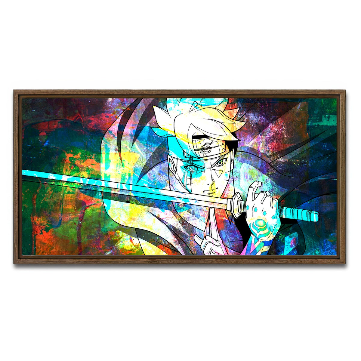 AUTO-MOCKUP WHITE | Next Generations Katana | 1 Piece | Walnut Framed Canvas | group=2x1