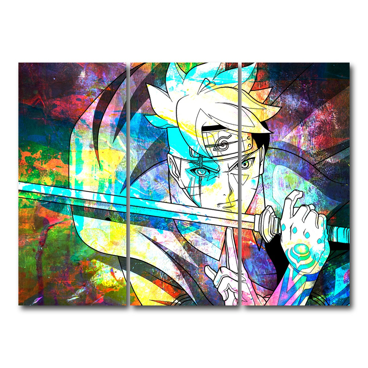 AUTO-MOCKUP WHITE | Next Generations Katana | 3 Piece | Gallery Wrap Canvas | group=8x18