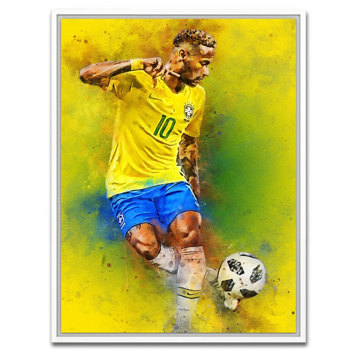 AUTO-MOCKUP WHITE | Neymar Jr | 1 Piece | White Framed Canvas | group=3x4