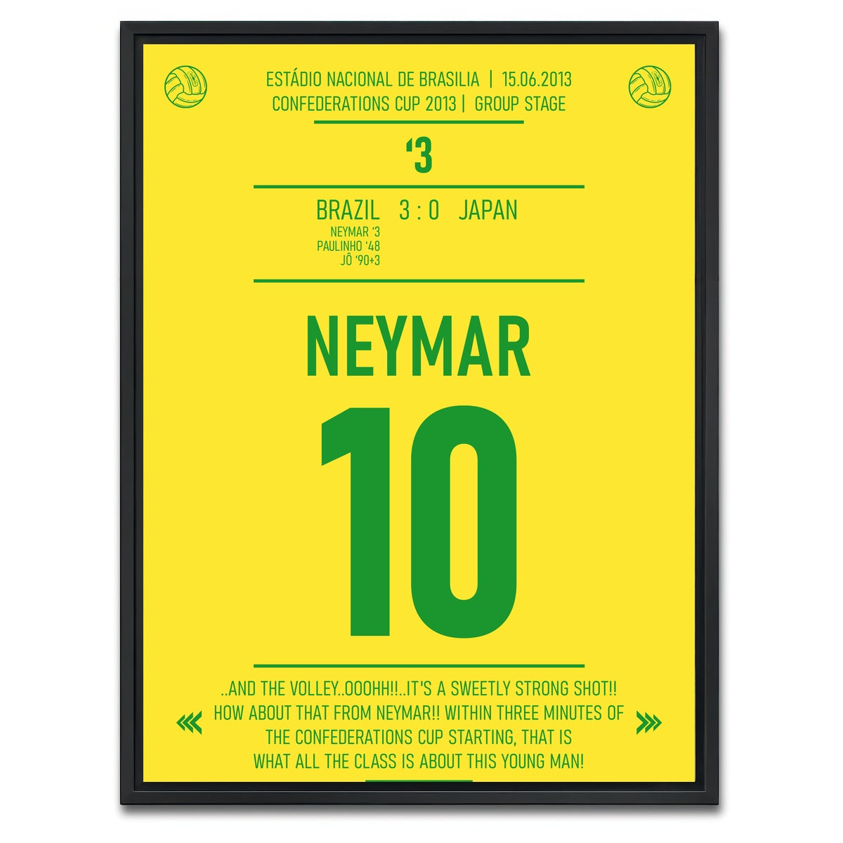 AUTO-MOCKUP WHITE | Neymar | 1 Piece | Black Framed Canvas | group=3x4