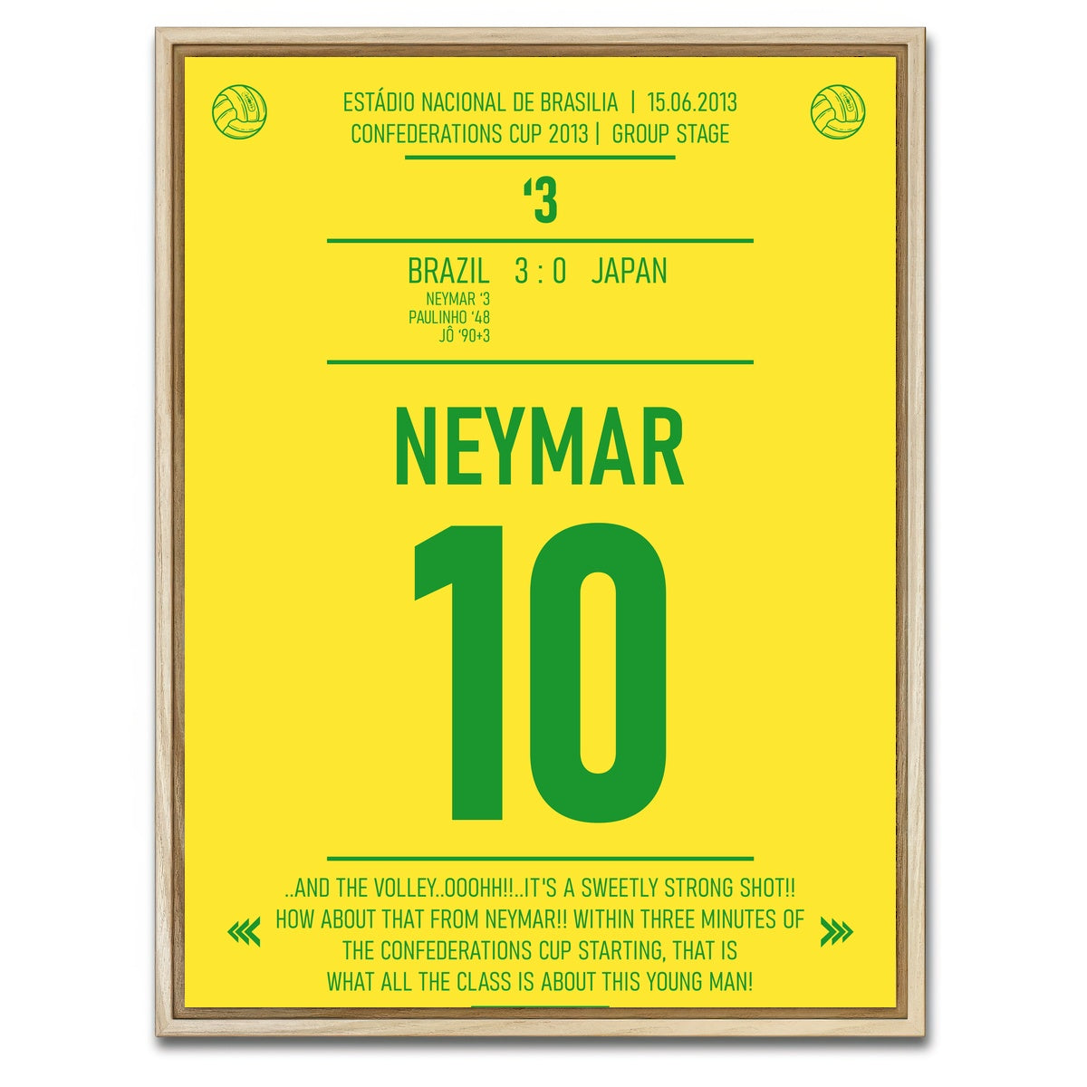 AUTO-MOCKUP WHITE | Neymar | 1 Piece | Natural Framed Canvas | group=3x4