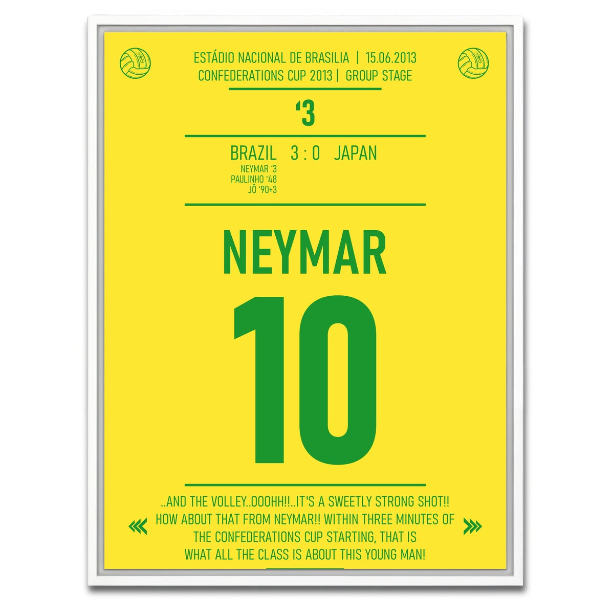 AUTO-MOCKUP WHITE | Neymar | 1 Piece | White Framed Canvas | group=3x4