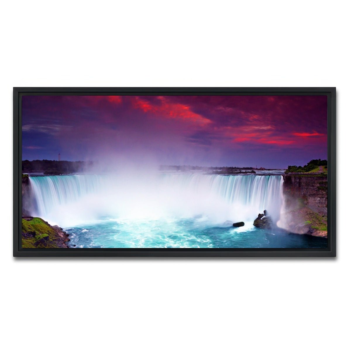 AUTO-MOCKUP WHITE | Niagara Falls | 1 Piece | Black Framed Canvas | group=2x1