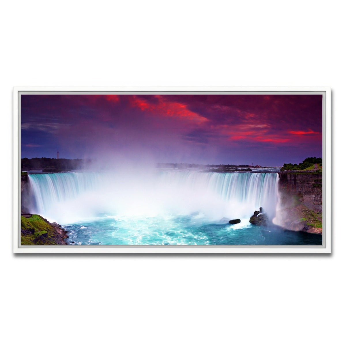 AUTO-MOCKUP WHITE | Niagara Falls | 1 Piece | White Framed Canvas | group=2x1