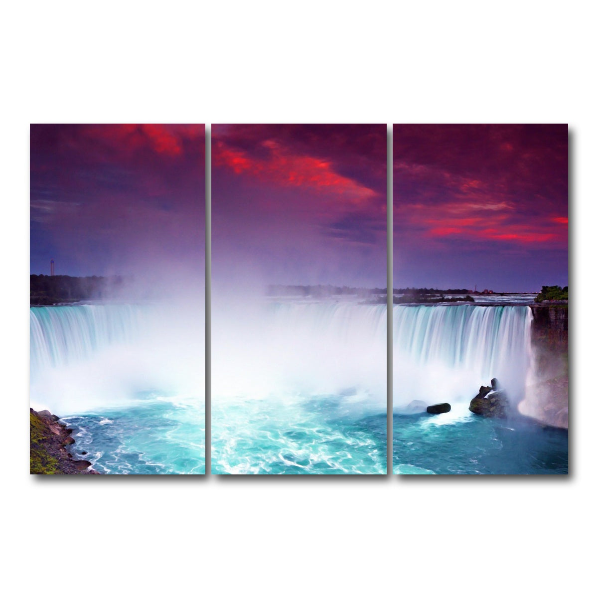 AUTO-MOCKUP WHITE | Niagara Falls | 3 Piece | Gallery Wrap Canvas | group=12x24