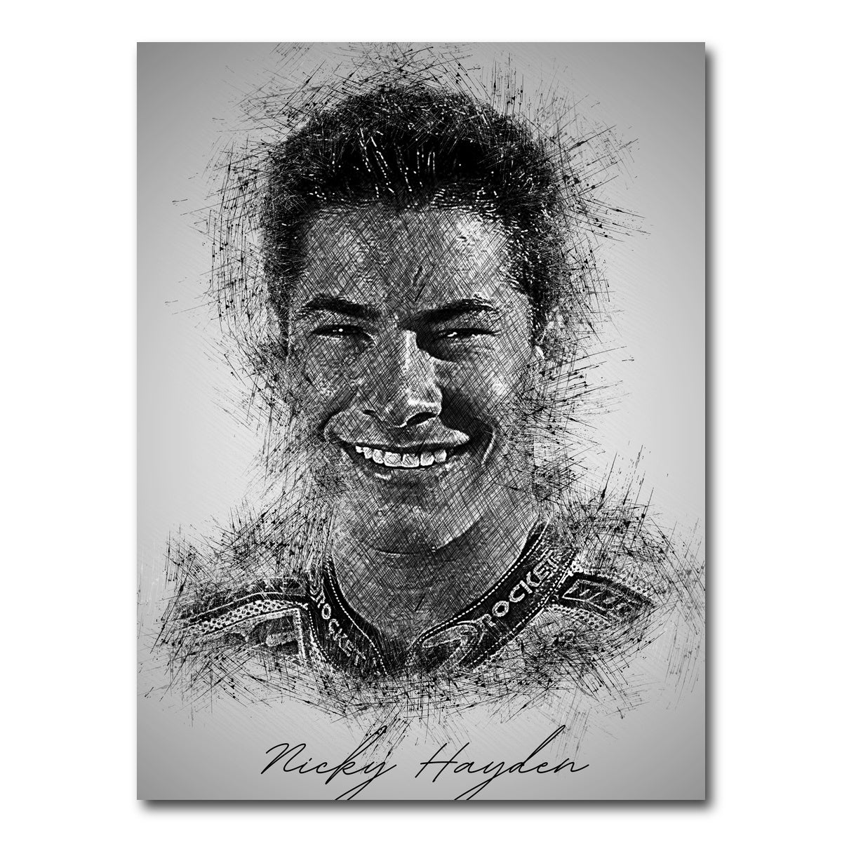 AUTO-MOCKUP WHITE | Nicky Hayden | 1 Piece | Gallery Wrap Canvas | group=3x4