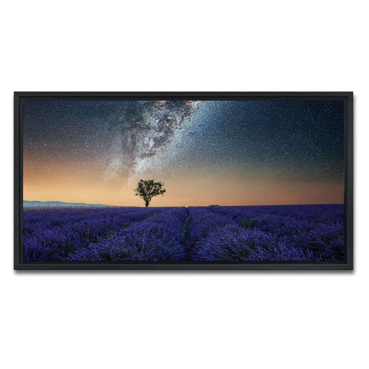 AUTO-MOCKUP WHITE | Night In Provence | 1 Piece | Black Framed Canvas | group=2x1