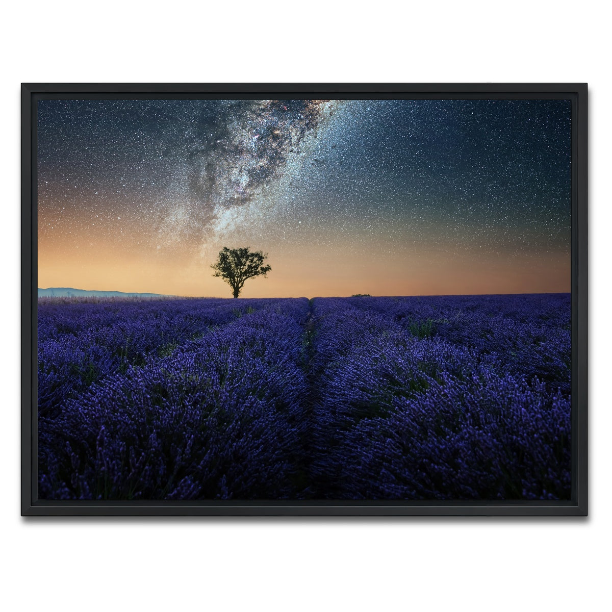 AUTO-MOCKUP WHITE | Night In Provence | 1 Piece | Black Framed Canvas | group=4x3