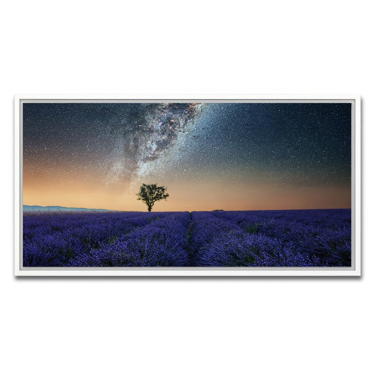 AUTO-MOCKUP WHITE | Night In Provence | 1 Piece | White Framed Canvas | group=2x1