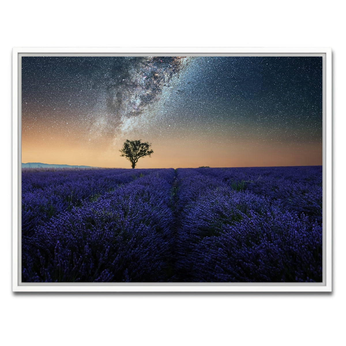 AUTO-MOCKUP WHITE | Night In Provence | 1 Piece | White Framed Canvas | group=4x3