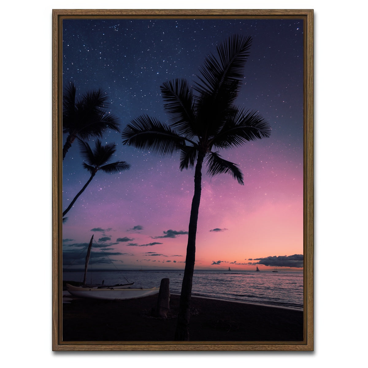 AUTO-MOCKUP WHITE | Night Wonder | 1 Piece | Walnut Framed Canvas | group=3x4