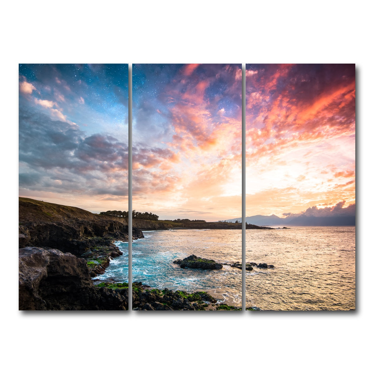AUTO-MOCKUP WHITE | Night and Day | 3 Piece | Gallery Wrap Canvas | group=8x18