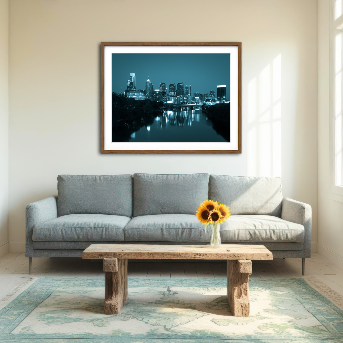 AUTO-MOCKUP ROOM | Night View Philadelphia Wall Art