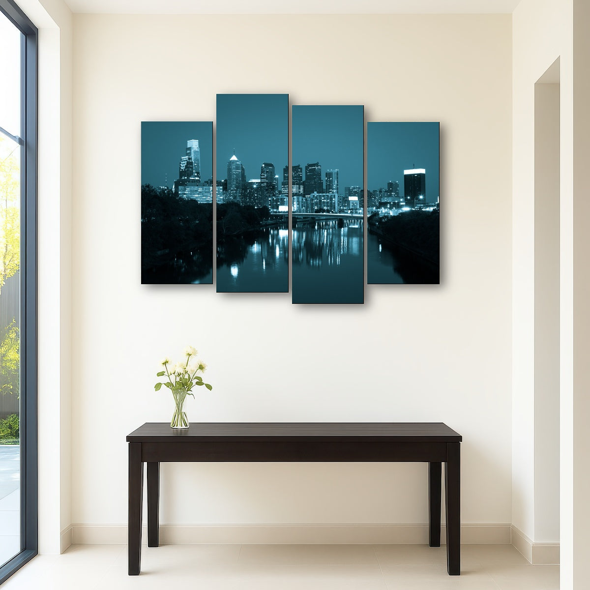 AUTO-MOCKUP ROOM | Night view Philadelphia