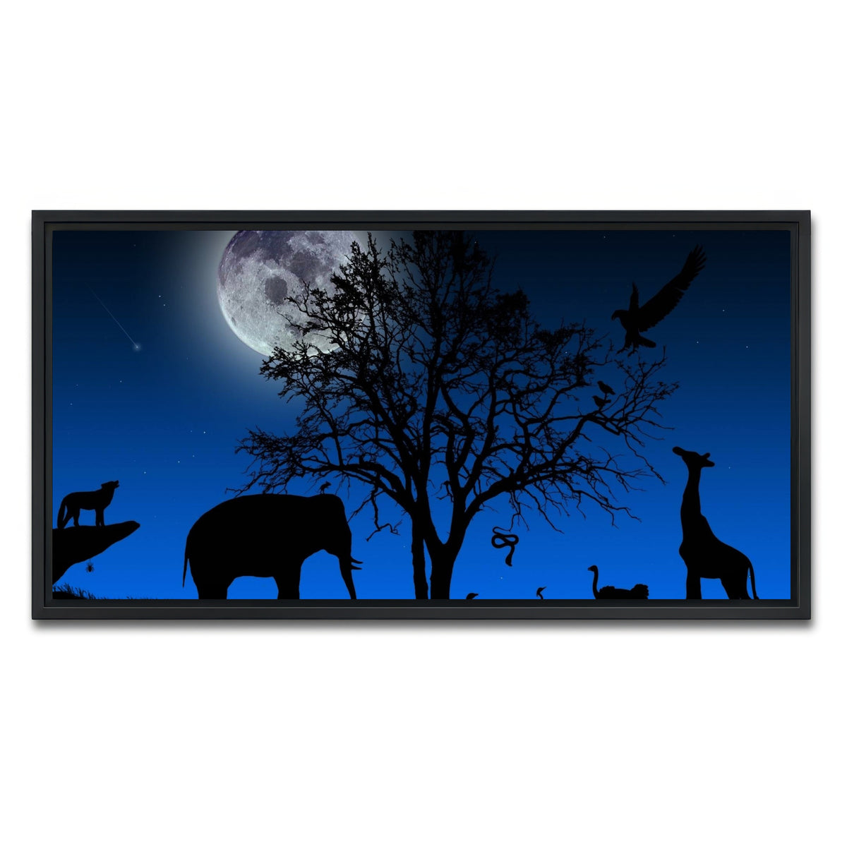 AUTO-MOCKUP WHITE | Nights in Africa Wall Art | 1 Piece | Black Frame | group=2x1