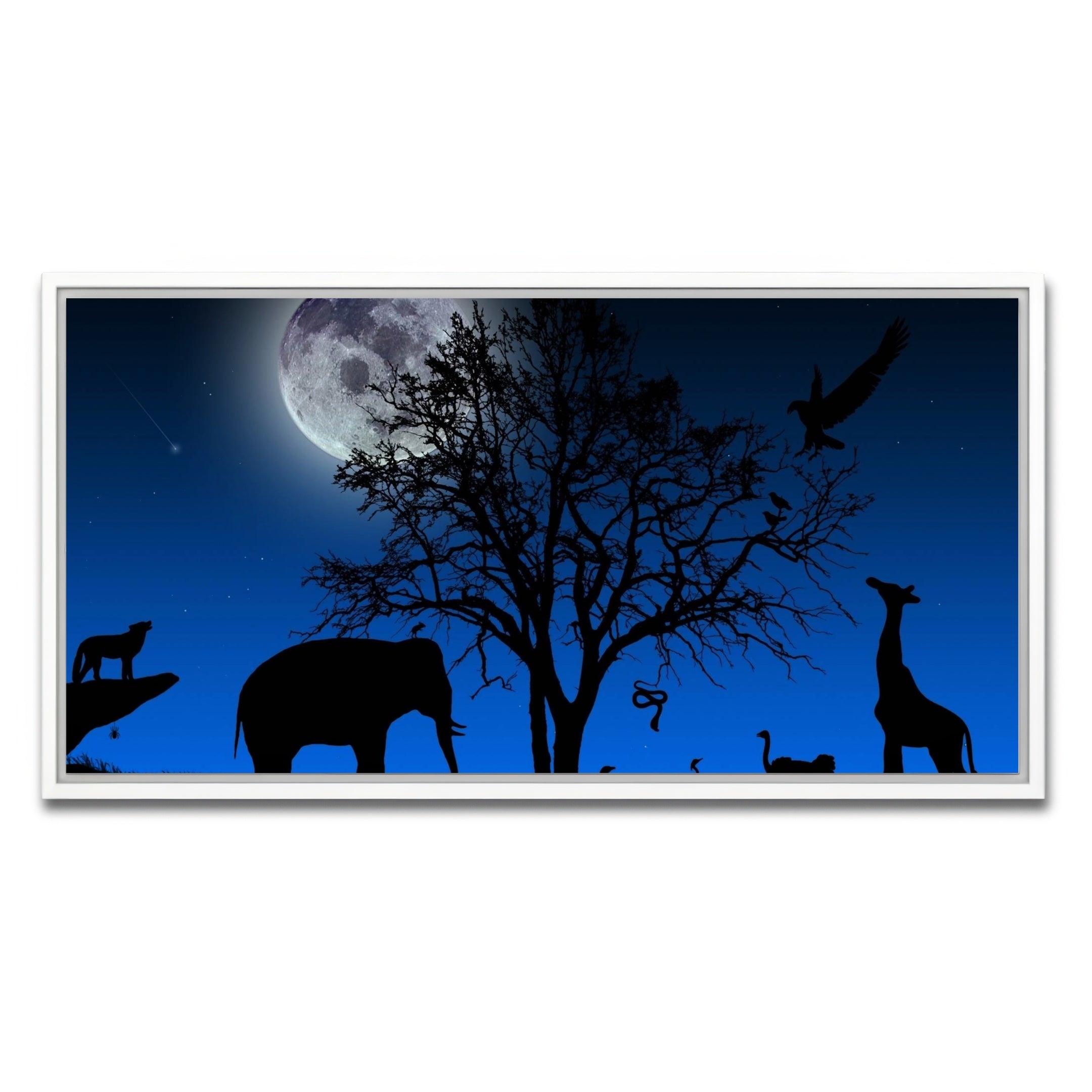 AUTO-MOCKUP WHITE | Nights in Africa Wall Art | 1 Piece | White Frame | group=2x1