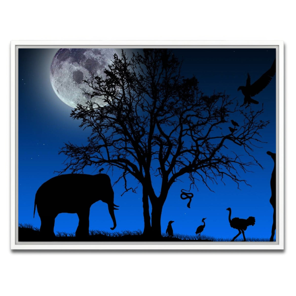 AUTO-MOCKUP WHITE | Nights in Africa Wall Art | 1 Piece | White Frame | group=4x3