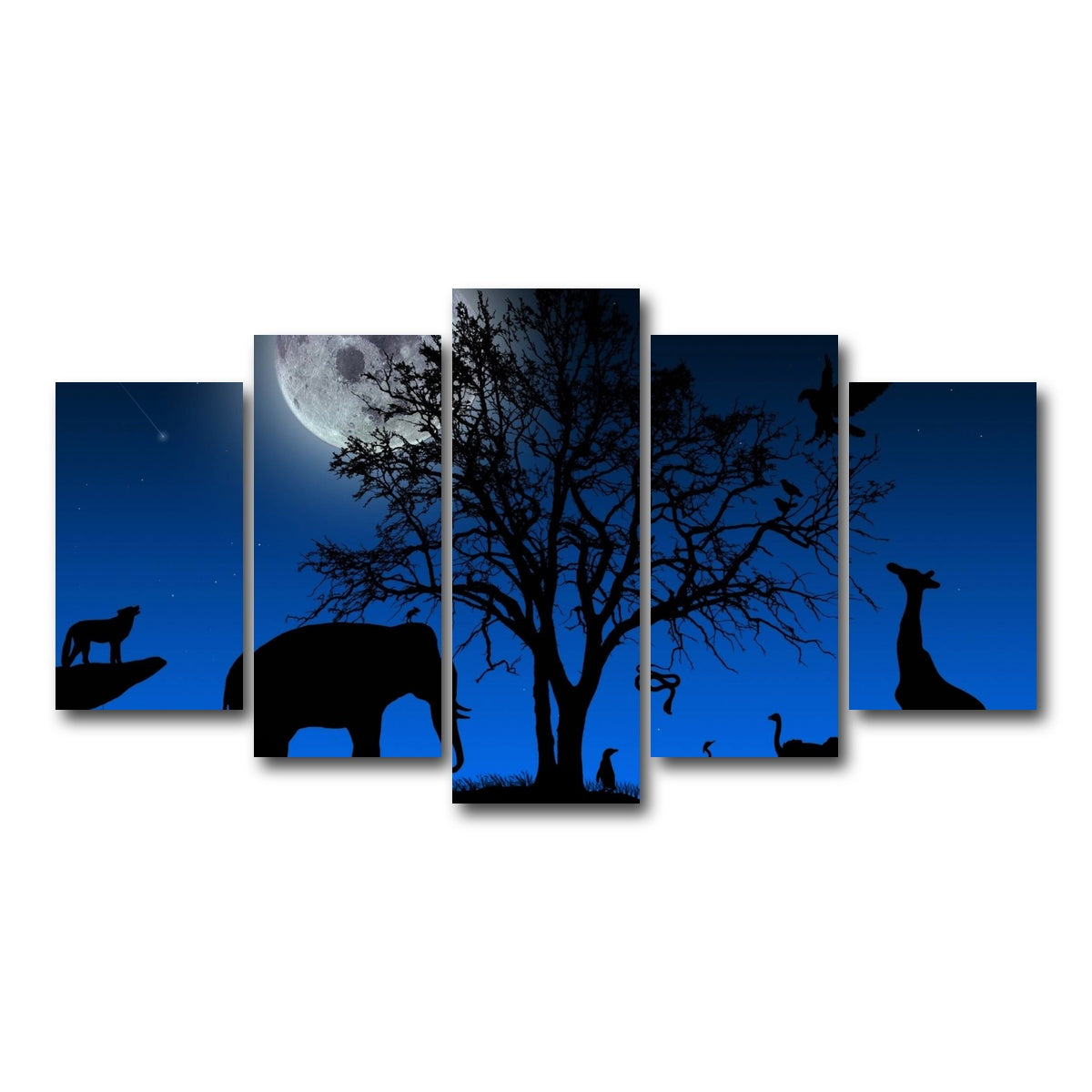 AUTO-MOCKUP WHITE | Nights in Africa Wall Art | 5 Piece | Gallery Wrapped | group=5_normal