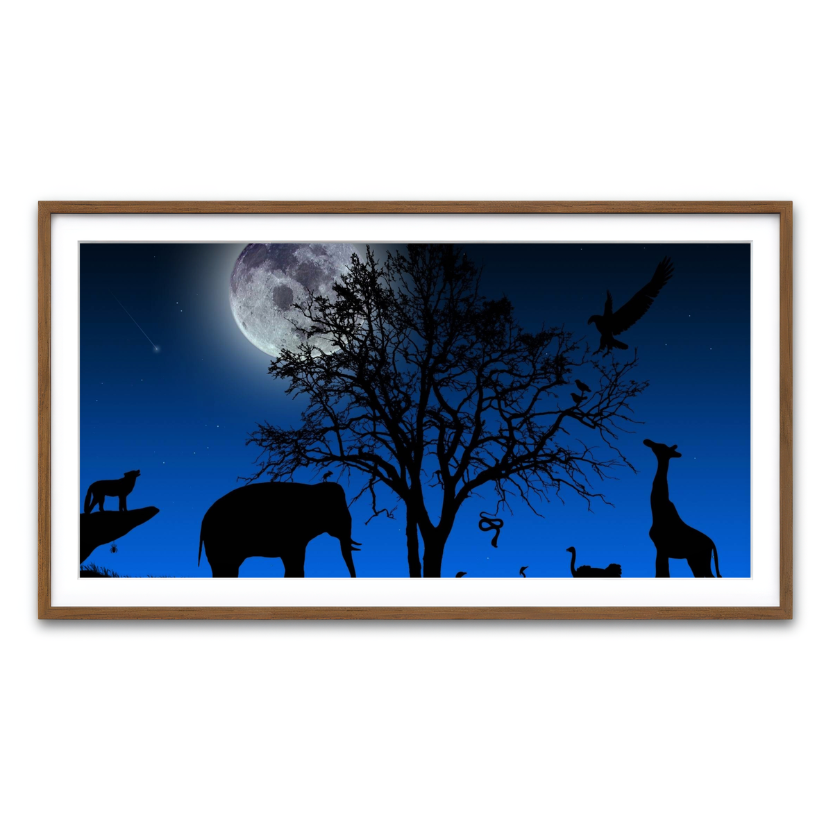 Framed Print 2x1 Walnut