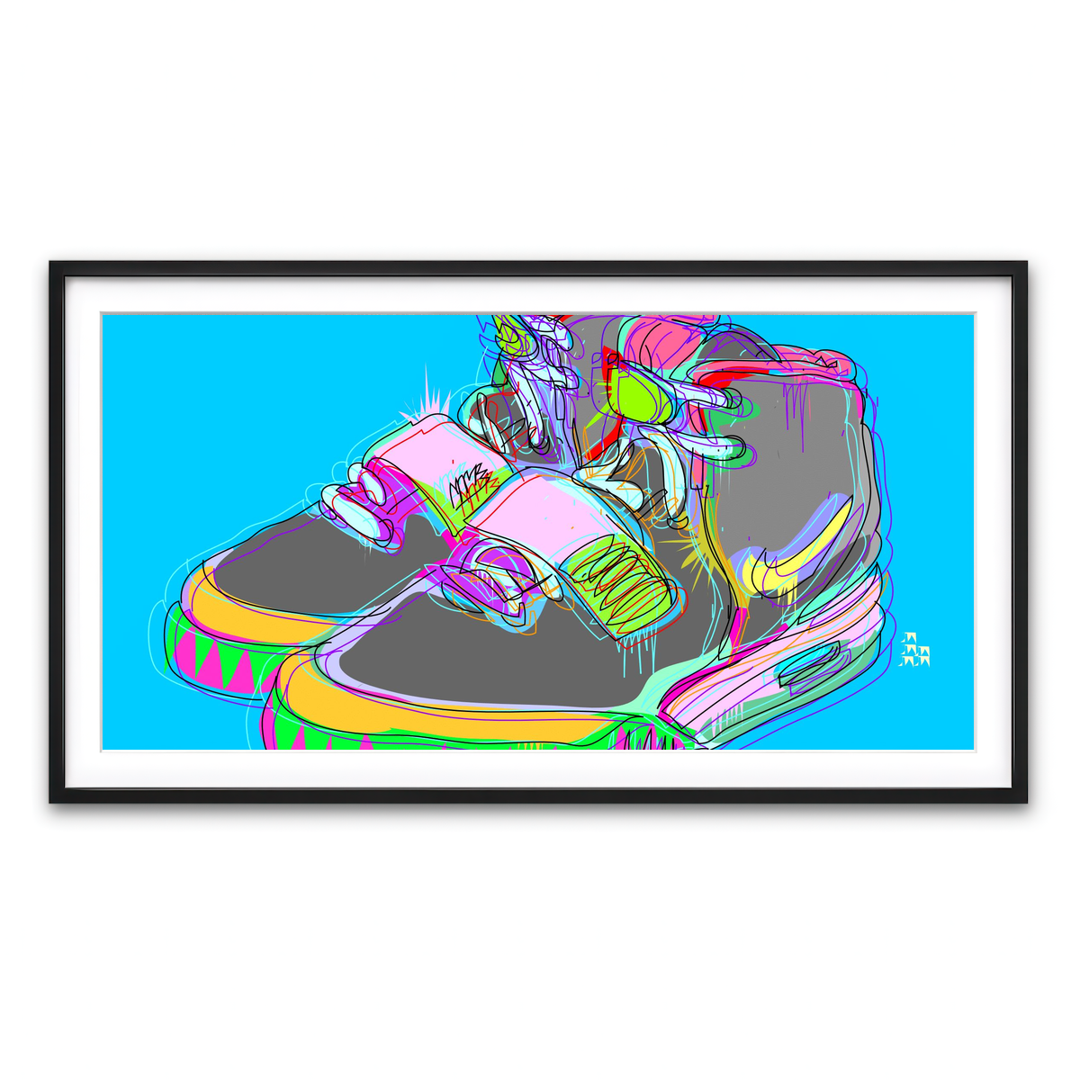 Framed Print 2x1 Black