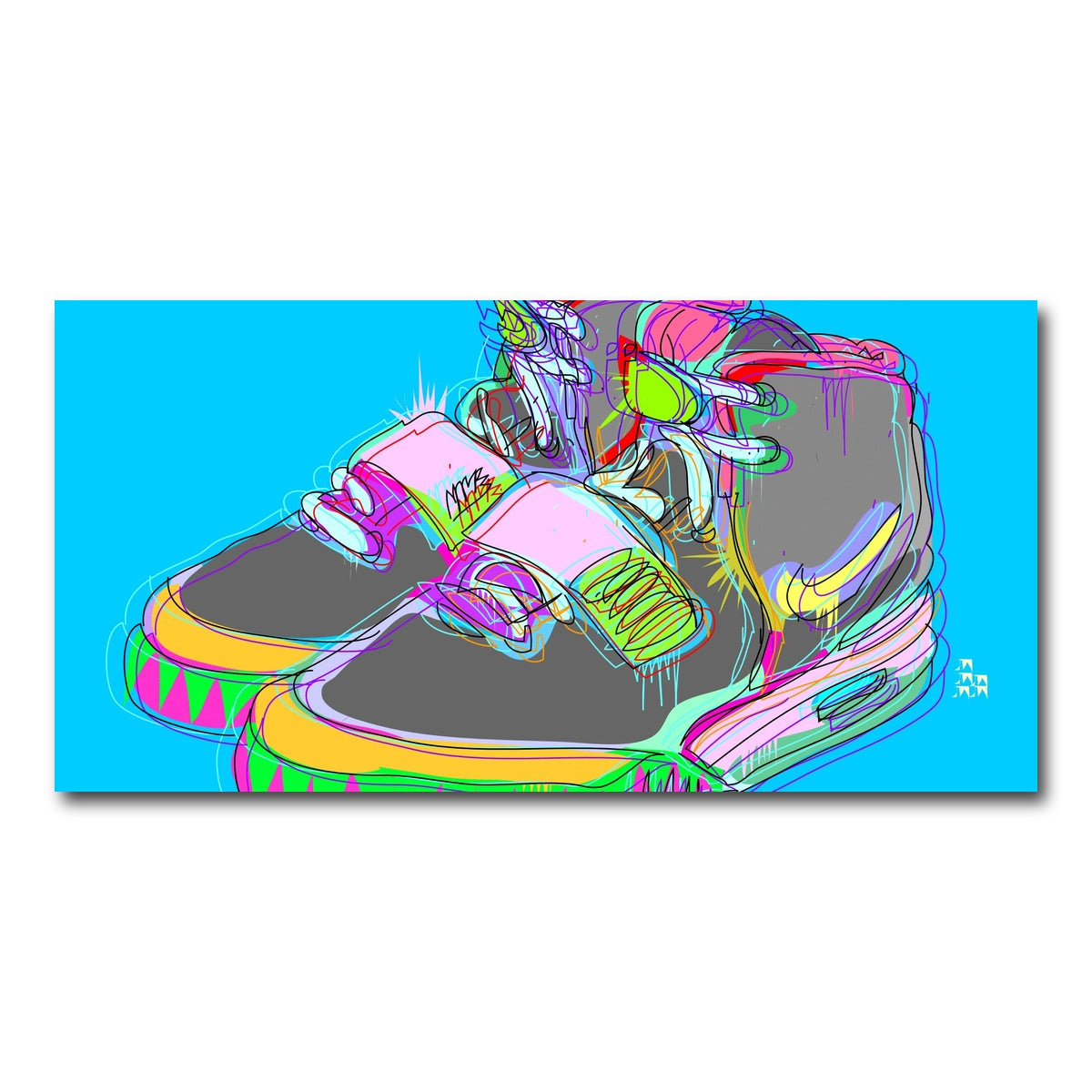 AUTO-MOCKUP WHITE | Nike Air Yeezy 2 | 1 Piece | Gallery Wrap Canvas | group=2x1