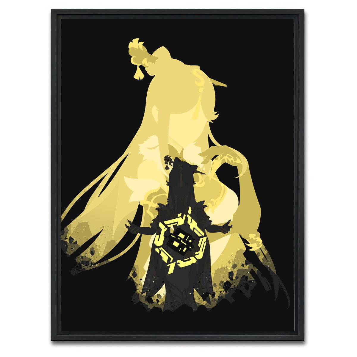 AUTO-MOCKUP WHITE | Ningguang | 1 Piece | Black Framed Canvas | group=3x4