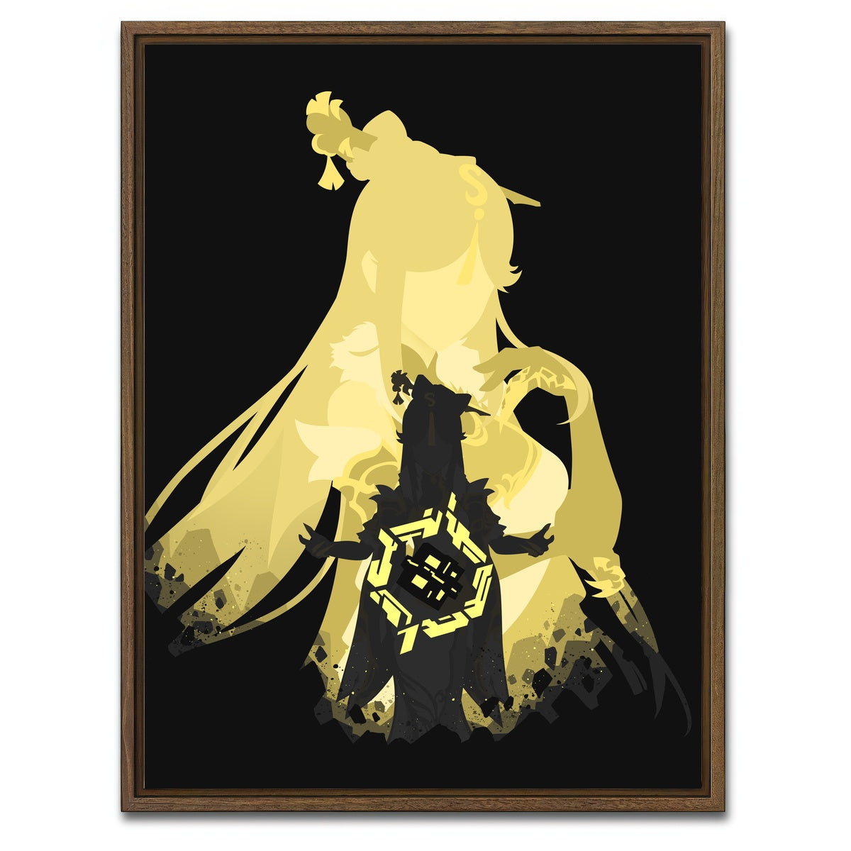 AUTO-MOCKUP WHITE | Ningguang | 1 Piece | Walnut Framed Canvas | group=3x4