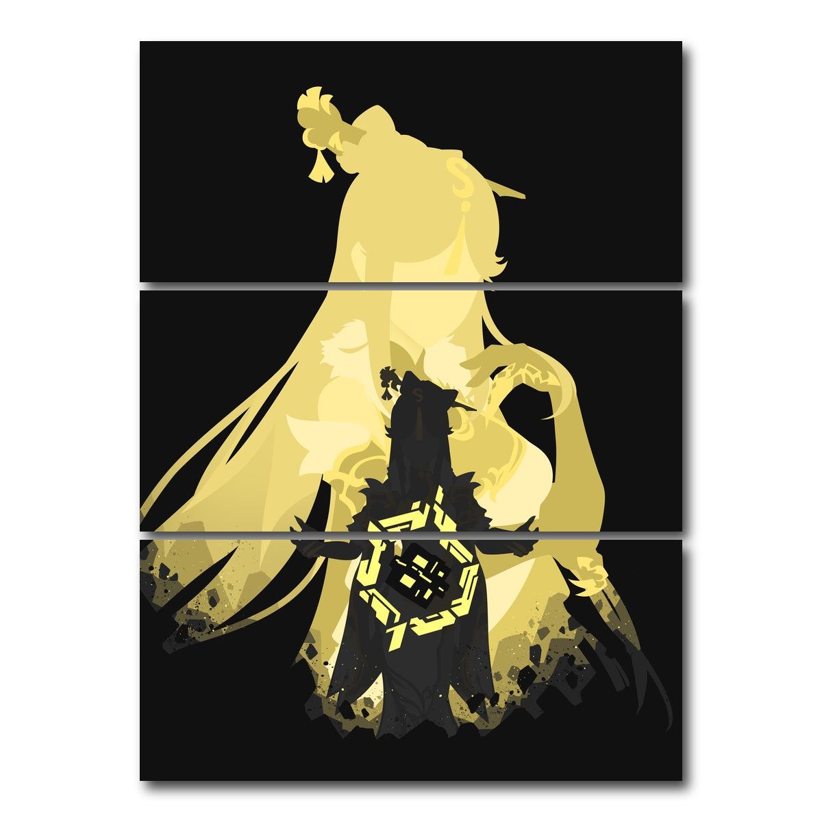 AUTO-MOCKUP WHITE | Ningguang | 3 Piece | Gallery Wrap Canvas | group=8x18_stacked