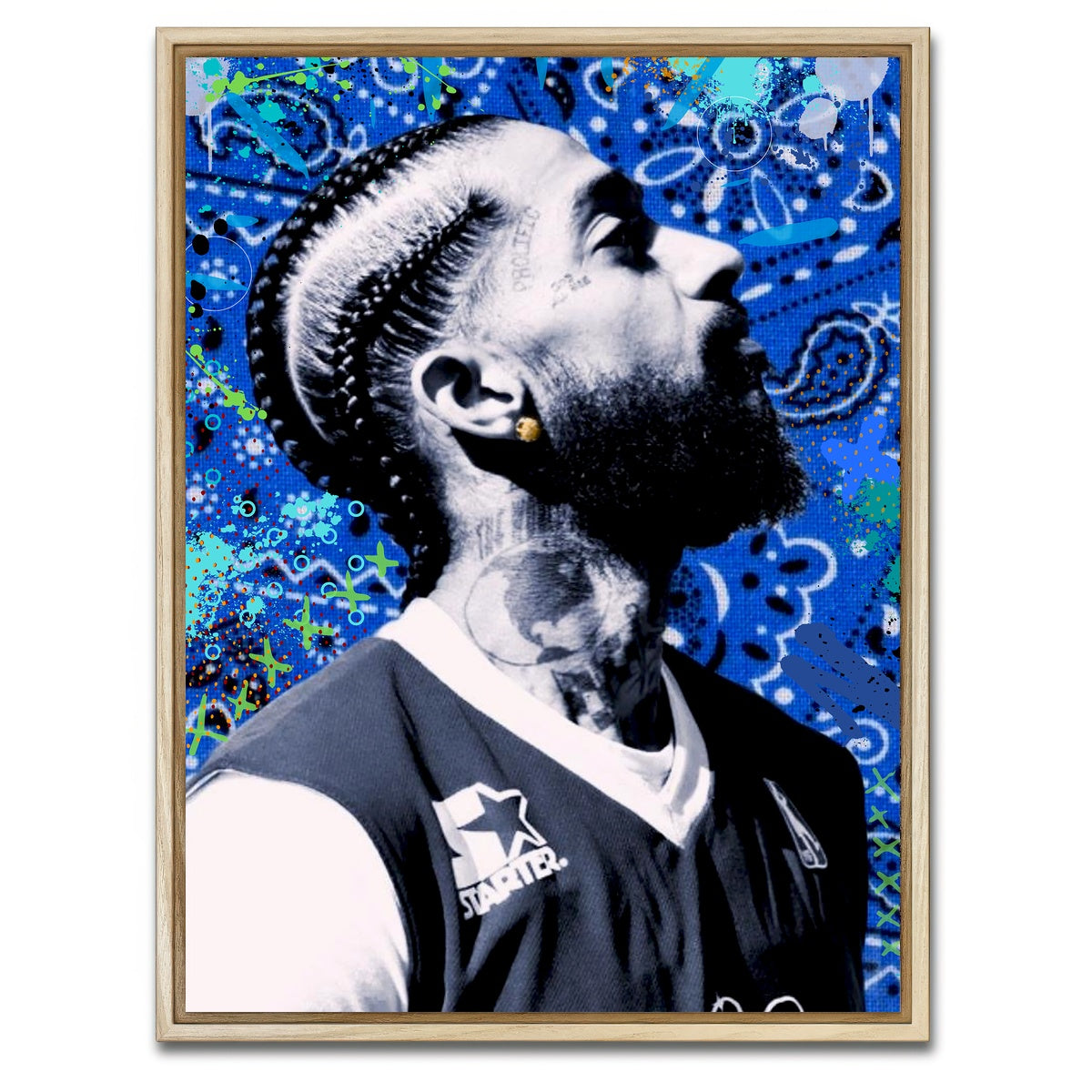 AUTO-MOCKUP WHITE | Nipsey Blue Final | 1 Piece | Natural Framed Canvas | group=3x4