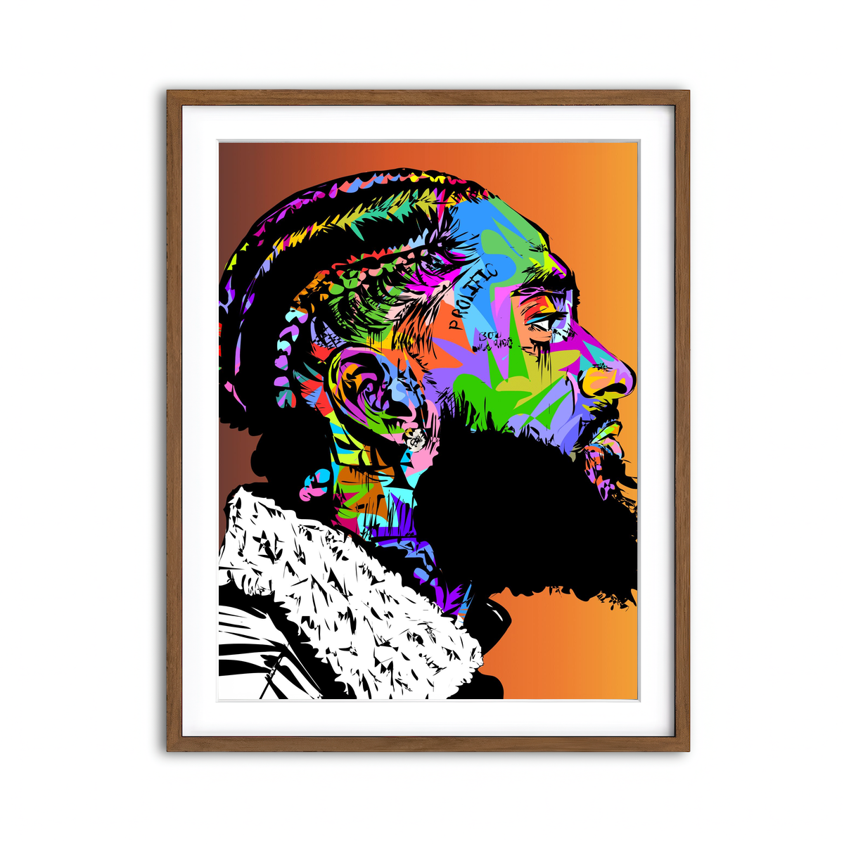 Framed Print 3x4 Walnut