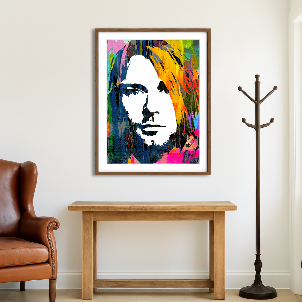 AUTO-MOCKUP ROOM | Nirvana Cobain Wall Art