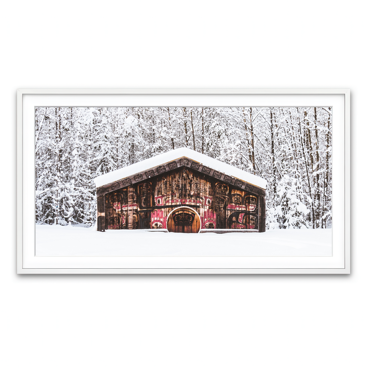 Framed Print 2x1 White