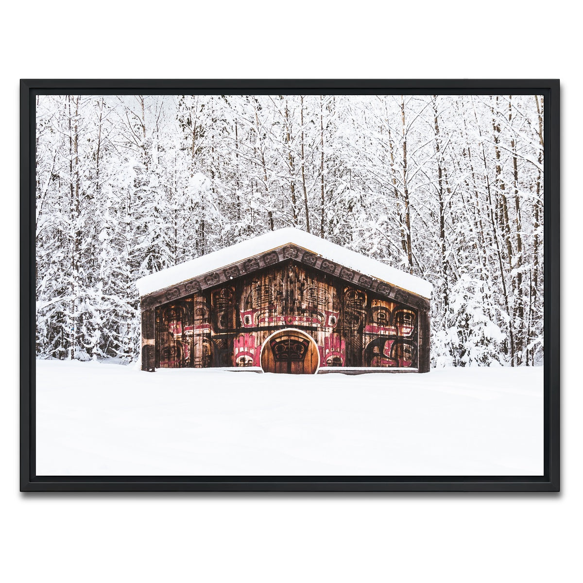 AUTO-MOCKUP WHITE | Nisga'a Memorial | 1 Piece | Black Framed Canvas | group=4x3