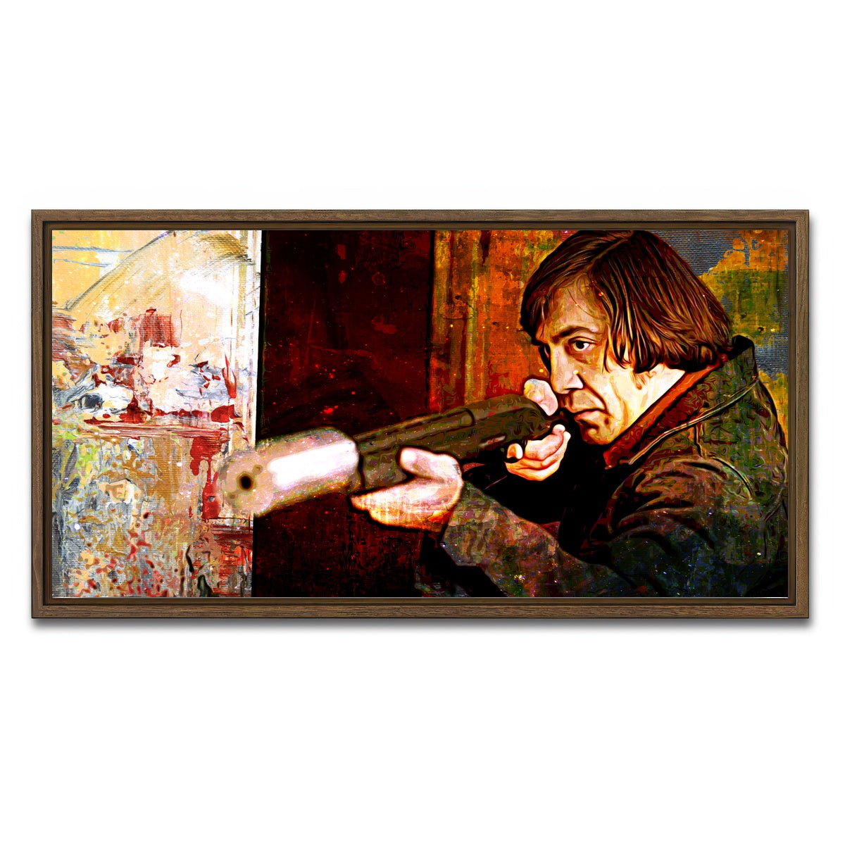 AUTO-MOCKUP WHITE | No Country For Old Men | 1 Piece | Walnut Framed Canvas | group=2x1