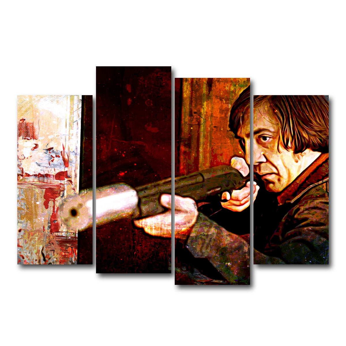 AUTO-MOCKUP WHITE | No Country For Old Men | 4 Piece | Gallery Wrap Canvas | group=4_normal