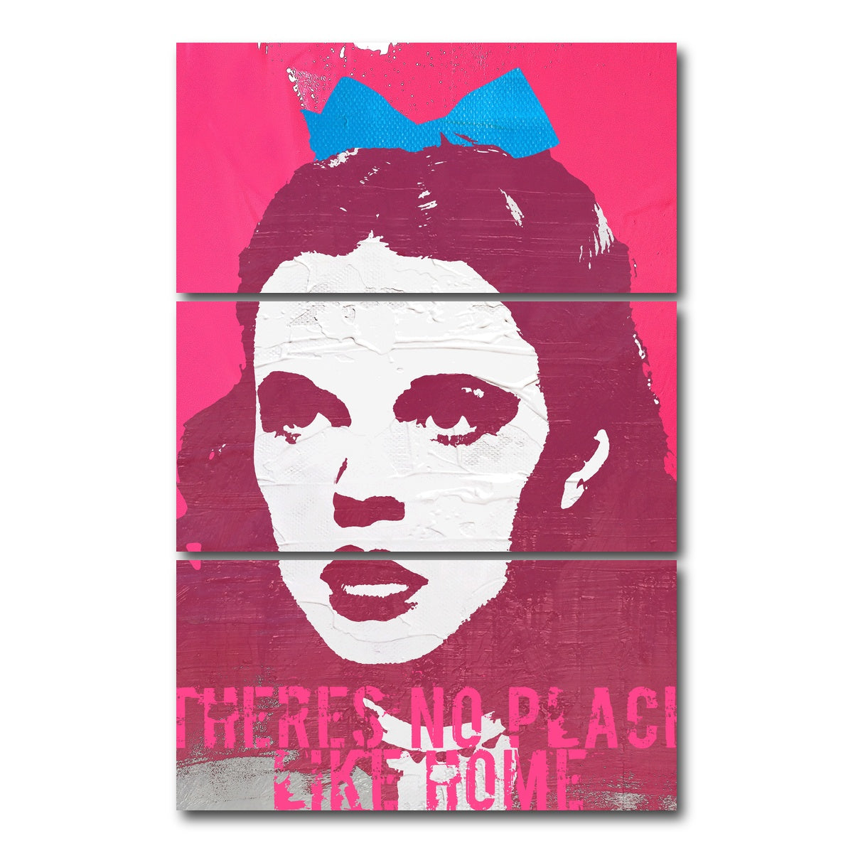 AUTO-MOCKUP WHITE | No place like home | 3 Piece | Gallery Wrap Canvas | group=12x24_stacked