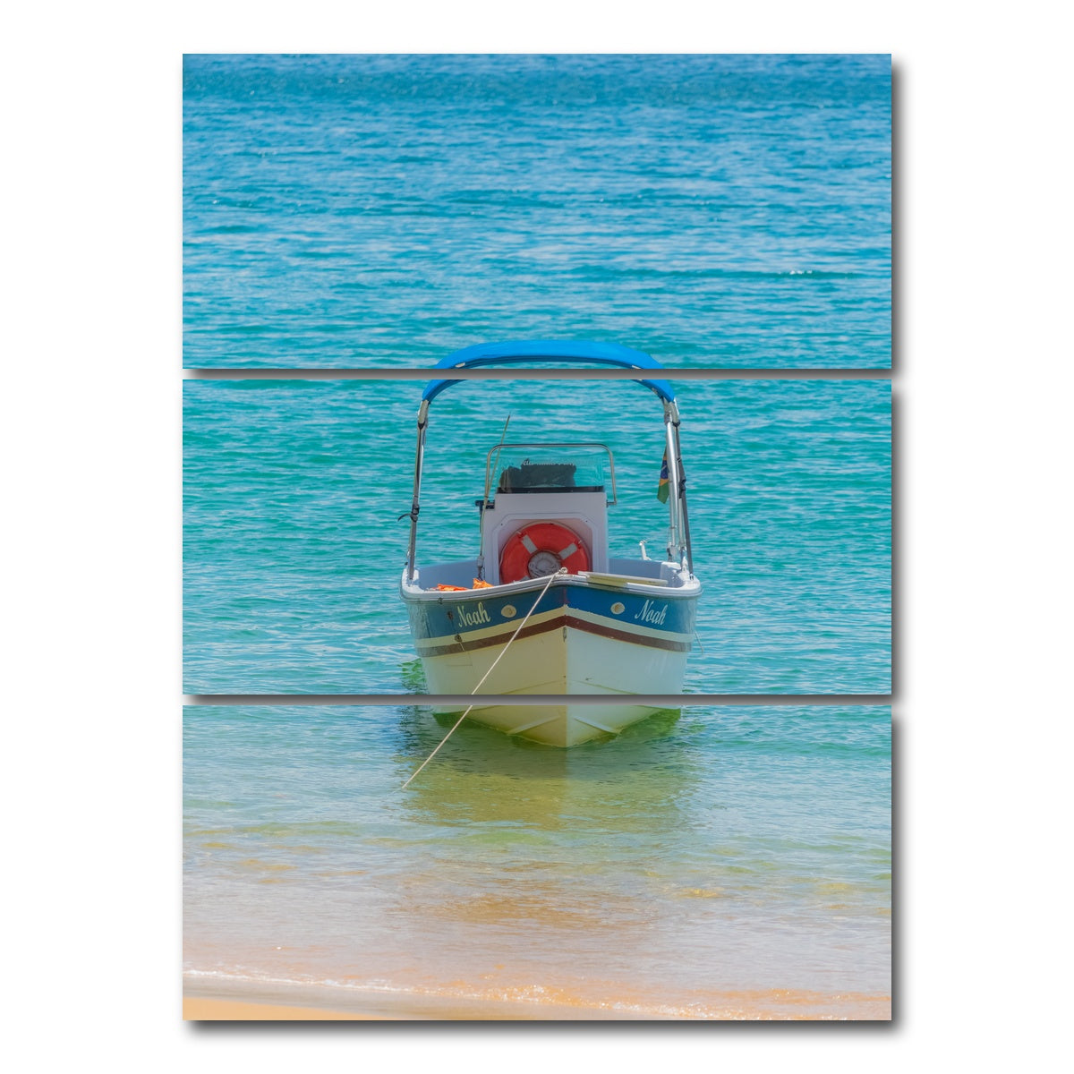 AUTO-MOCKUP WHITE | Noah the boat | 3 Piece | Gallery Wrap Canvas | group=8x18_stacked