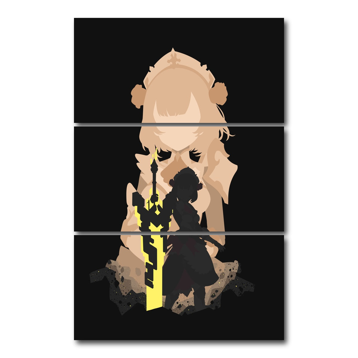 AUTO-MOCKUP WHITE | Noelle | 3 Piece | Gallery Wrap Canvas | group=12x24_stacked