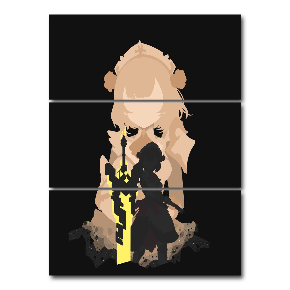 AUTO-MOCKUP WHITE | Noelle | 3 Piece | Gallery Wrap Canvas | group=8x18_stacked