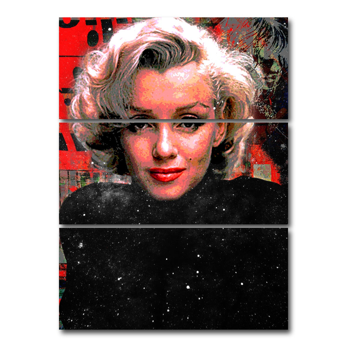 AUTO-MOCKUP WHITE | Norma Jeane Turtleneck | 3 Piece | Gallery Wrap Canvas | group=8x18_stacked