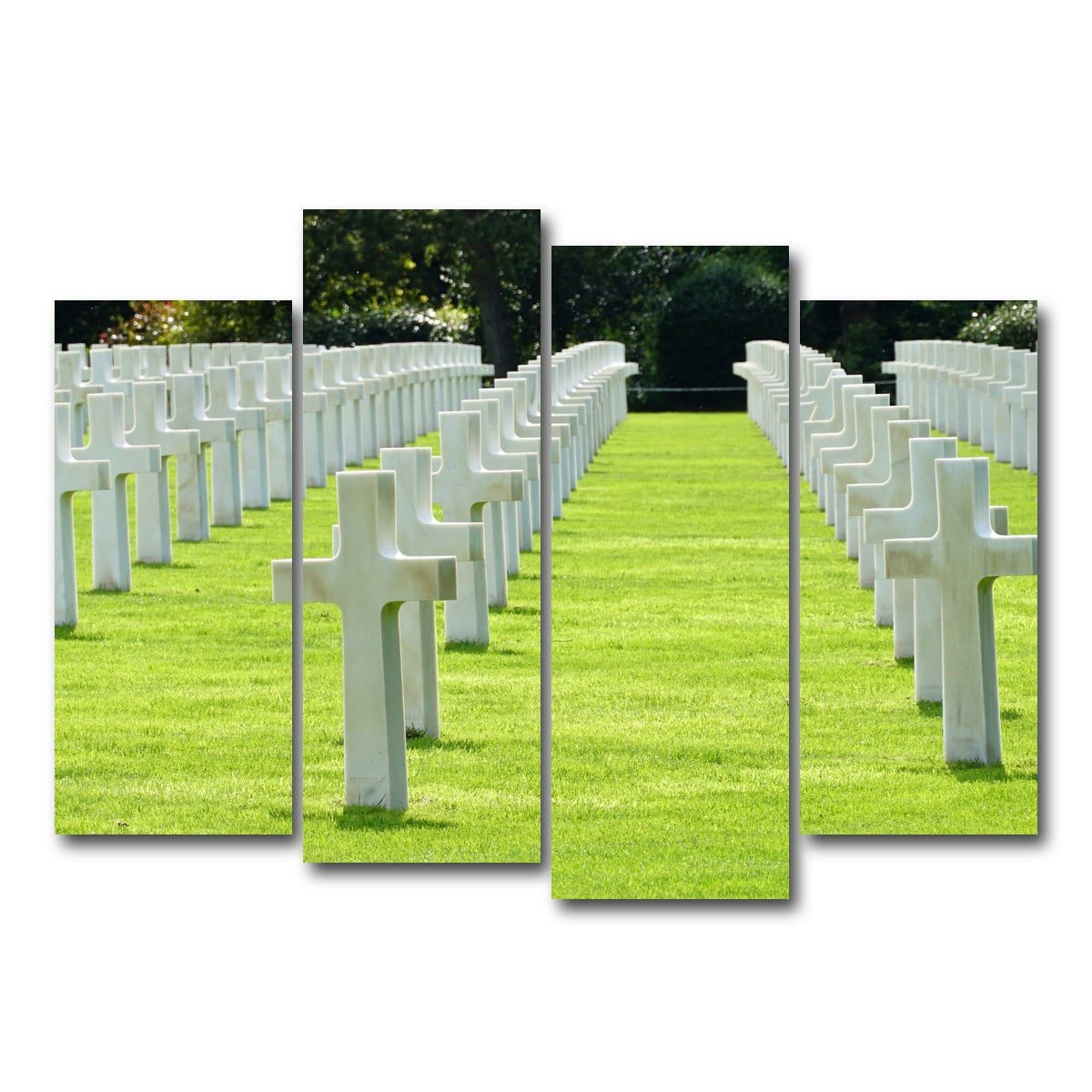 AUTO-MOCKUP WHITE | Normandy American Military Cemetery | 4 Piece | Gallery Wrap Canvas | group=4_normal