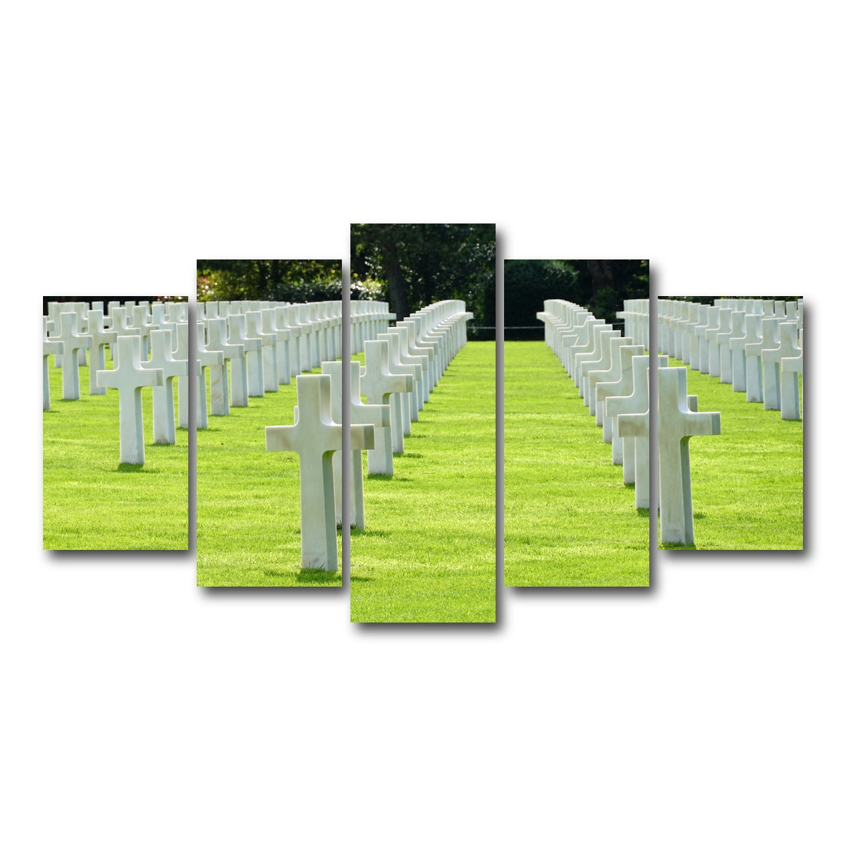 AUTO-MOCKUP WHITE | Normandy American Military Cemetery | 5 Piece | Gallery Wrap Canvas | group=5_normal