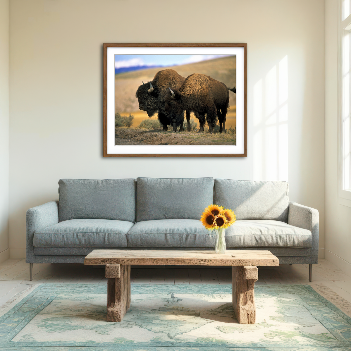 AUTO-MOCKUP ROOM | North American Buffalo Wall Art
