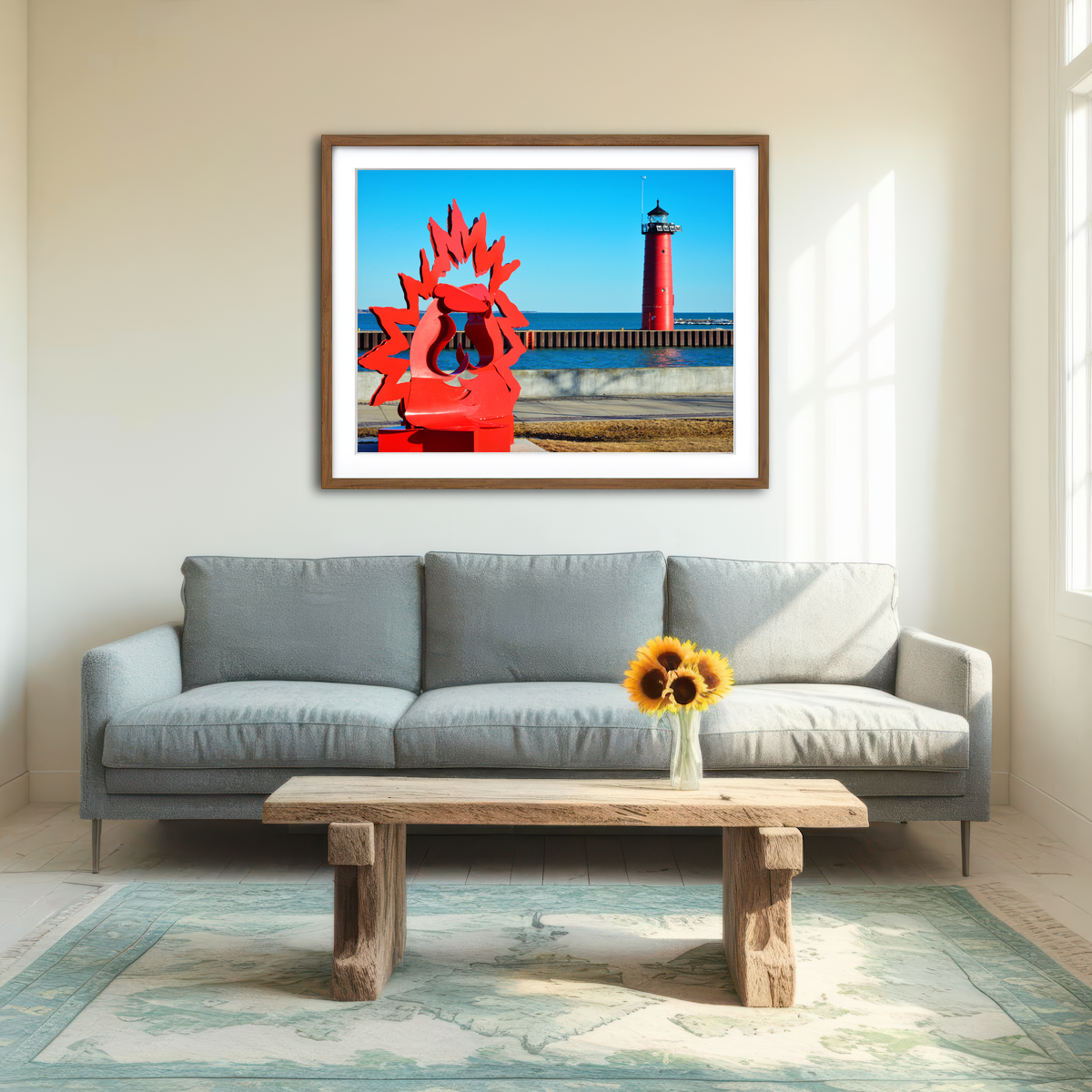 AUTO-MOCKUP ROOM | North Pier Lighthouse Wall Art