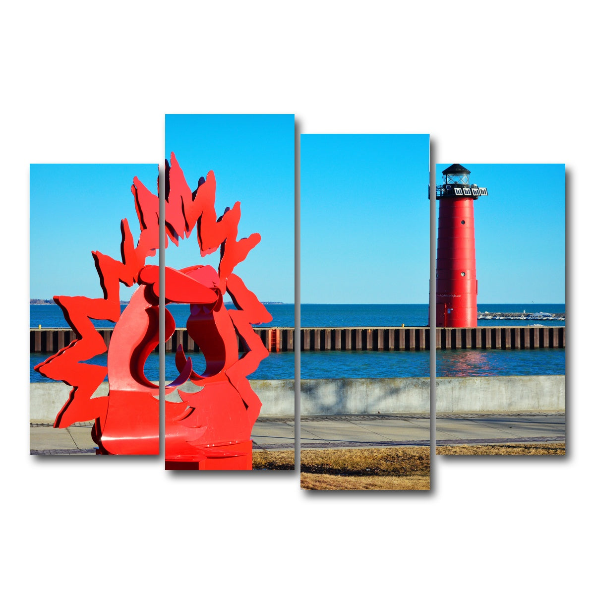 AUTO-MOCKUP WHITE | North Pier Lighthouse | 4 Piece | Gallery Wrap Canvas | group=4_normal