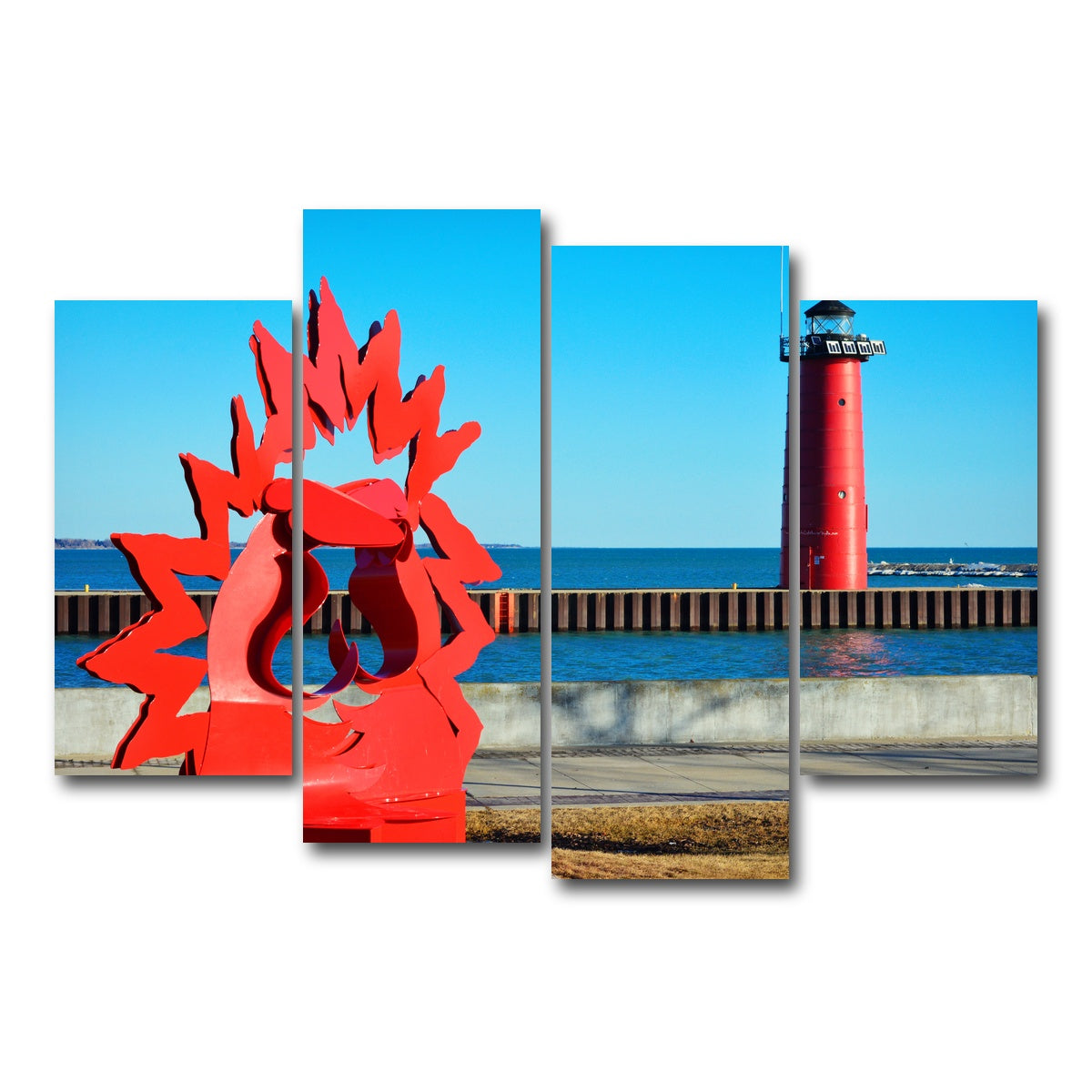 AUTO-MOCKUP WHITE | North Pier Lighthouse | 4 Piece | Gallery Wrap Canvas | group=4_short