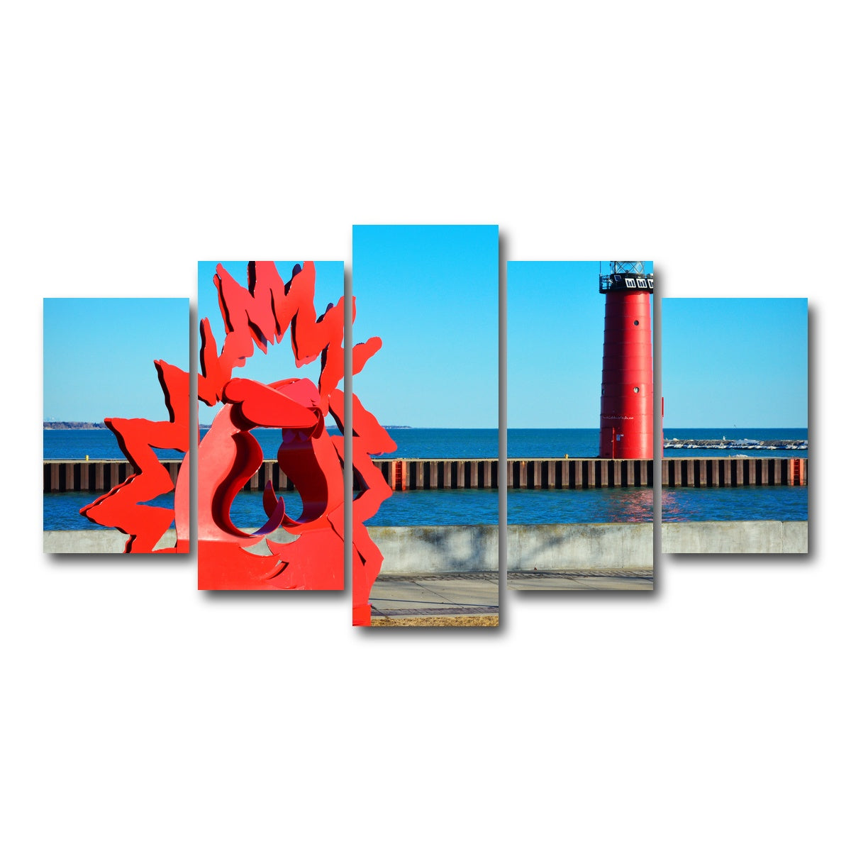 AUTO-MOCKUP WHITE | North Pier Lighthouse | 5 Piece | Gallery Wrap Canvas | group=5_normal